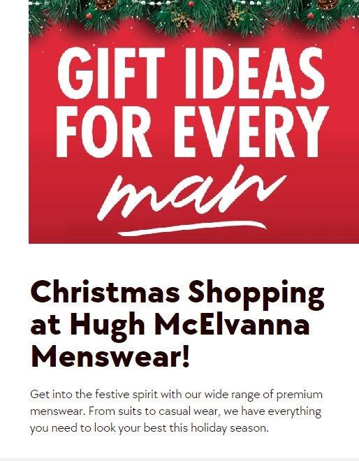 Christmas at Hugh McElvanna Menswear Keady