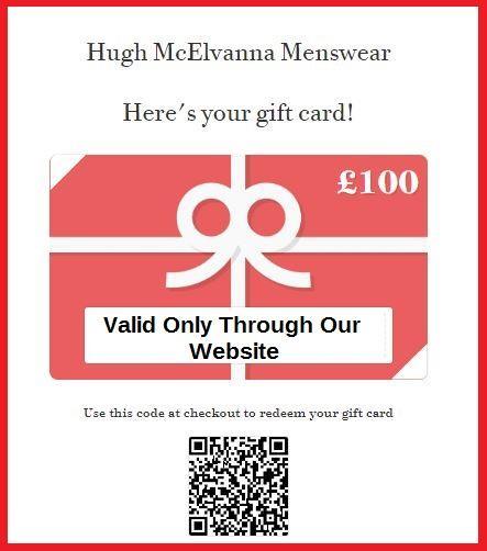 Buy gift cards online for Hugh McElvanna Menswear - Hugh McElvanna Menswear 