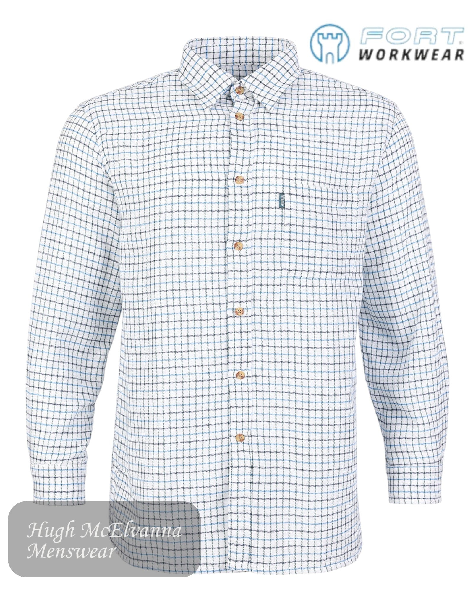 100 Fort Tattersall Shirt - Hugh McElvanna Menswear 