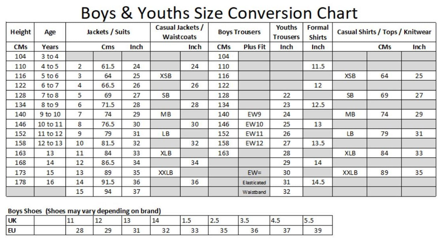 Size Guide for 1880 Club 