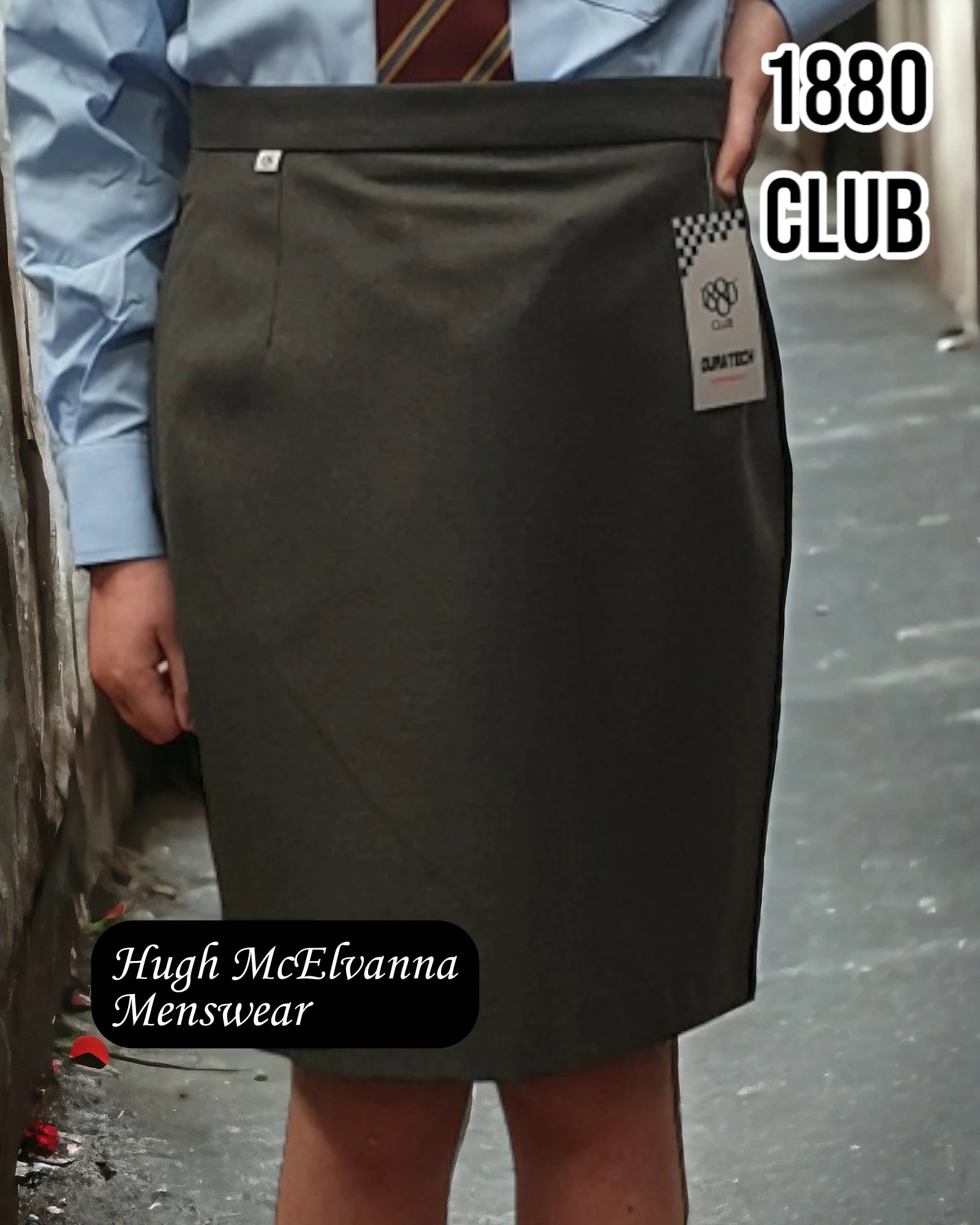 1880 Club GREY School Skirt - 95906/06 - Hugh McElvanna Menswear 