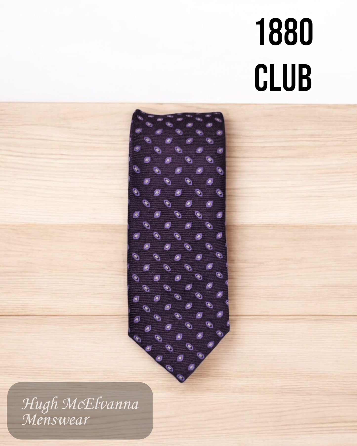 1880 Club Tie NY4681-76 Purple design 