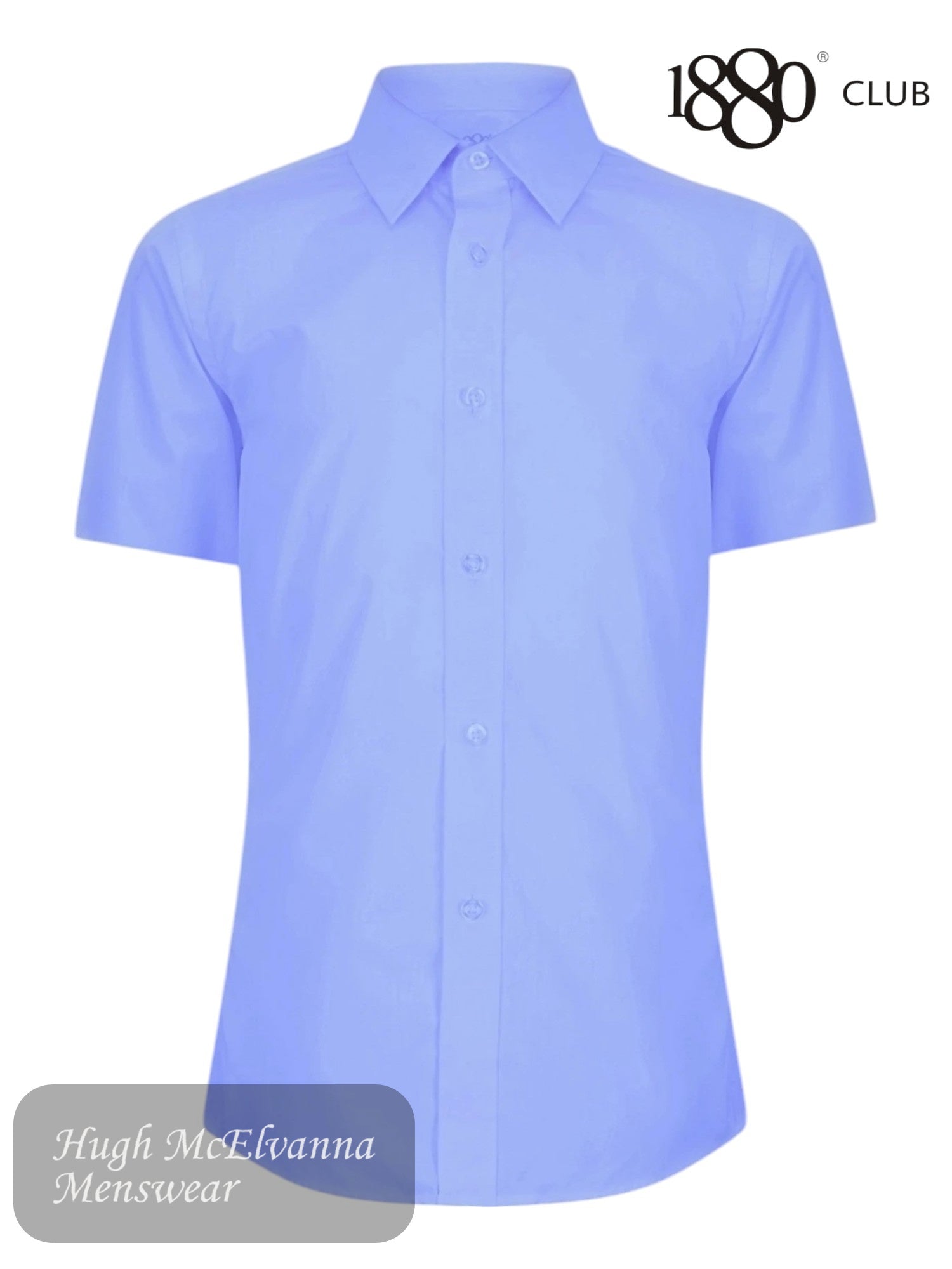 1880 Club Blue Short Sleeve Shirt Twin Pack Call No: 25306/22 - Hugh McElvanna Menswear 