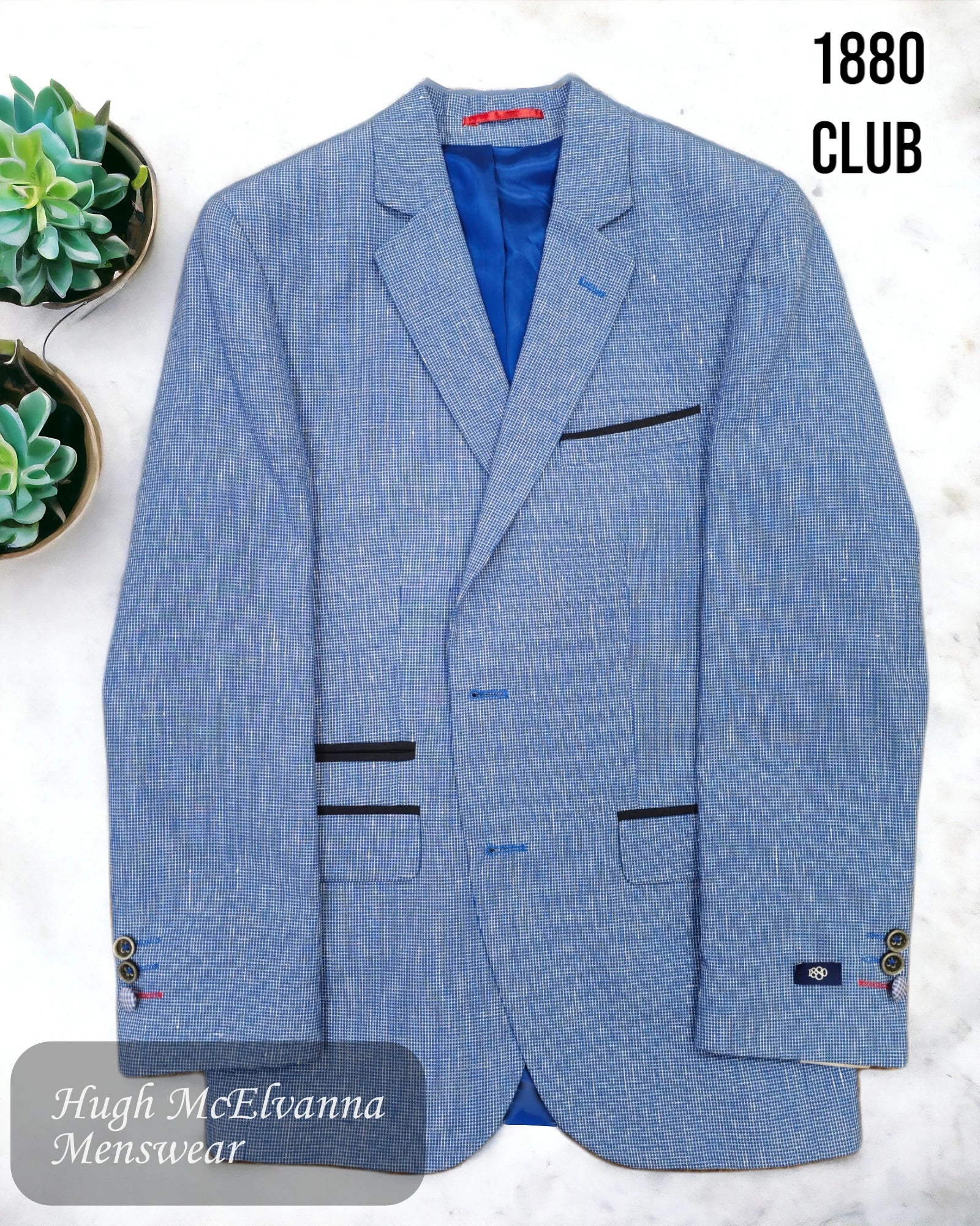 1880 Club Blue Fashion Blazer - 14681/24 - Hugh McElvanna Menswear 