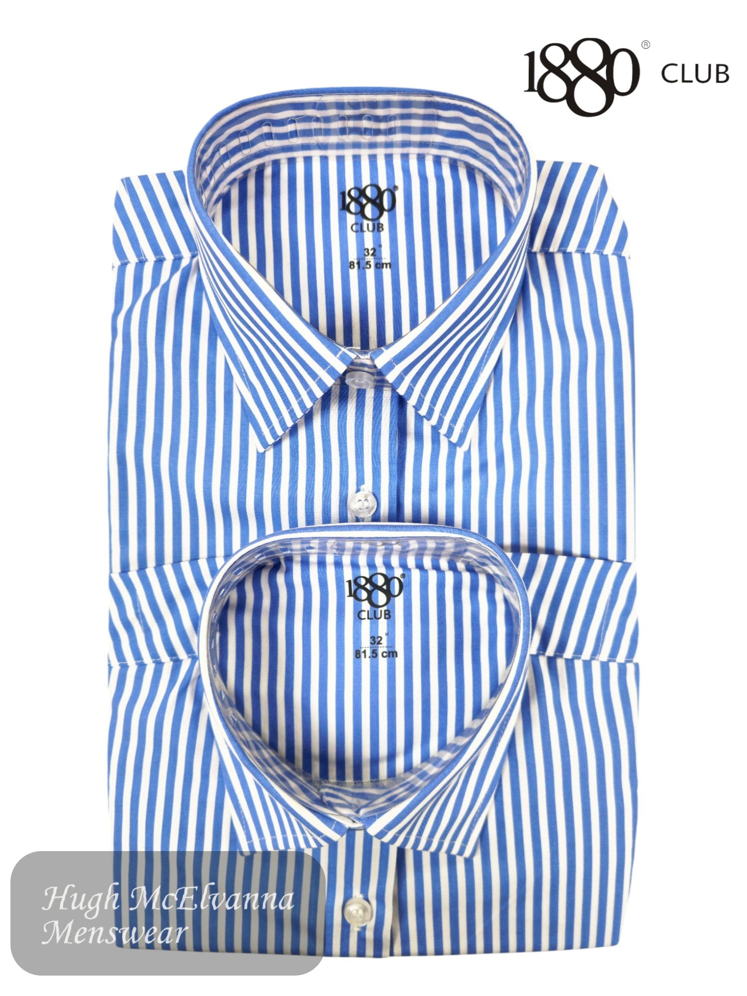 St. Patricks Keady 6th Year Twin Pack Blouse by 1880 Club - 25335G/12 Blue and white stripe