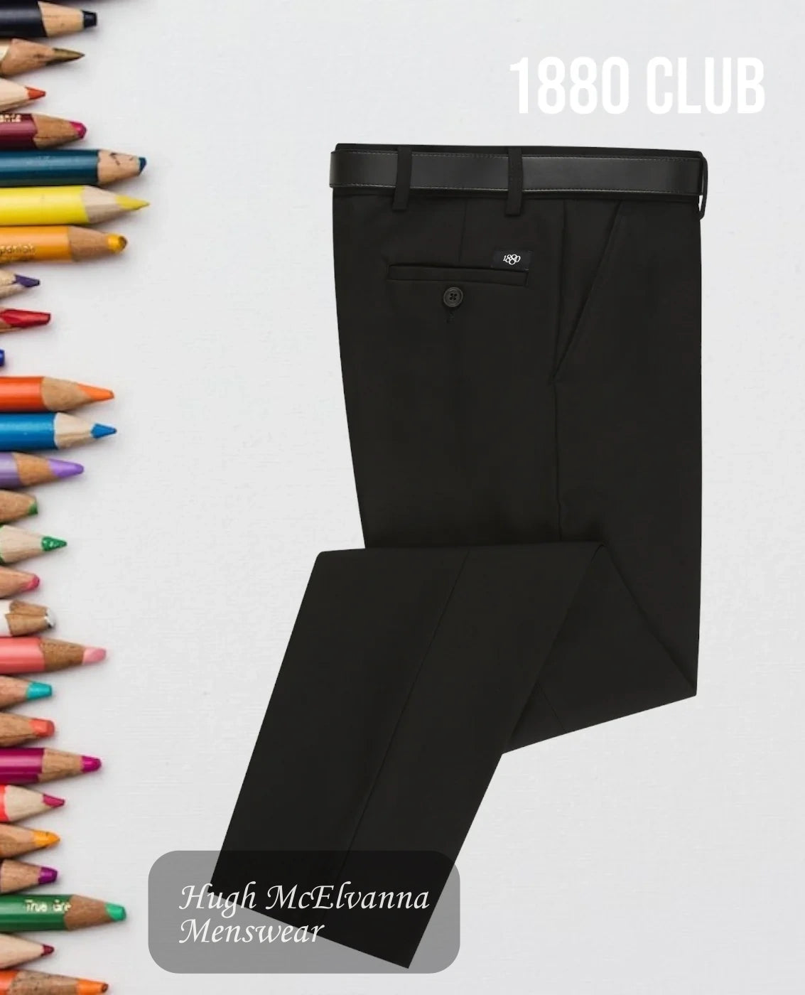 Black SKINNY Trouser 72400/00 - Hugh McElvanna Menswear 