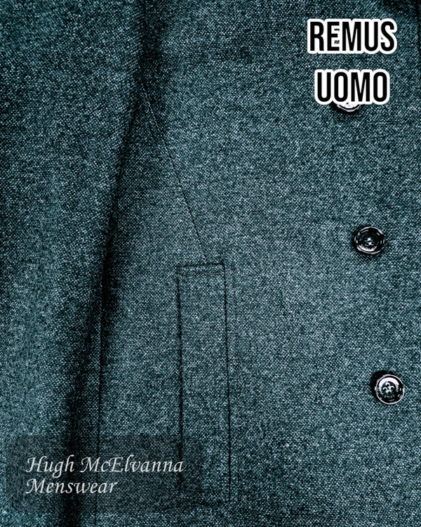Remus Uomo overcoat detailed cloth