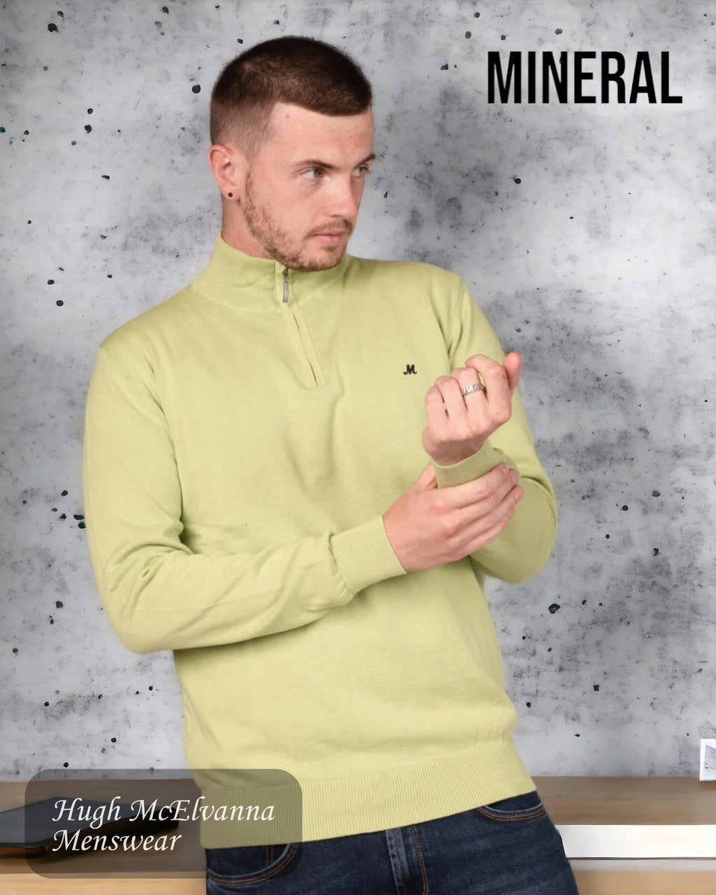 Men's ALTIS Pistachio Quarter Zip Jumper