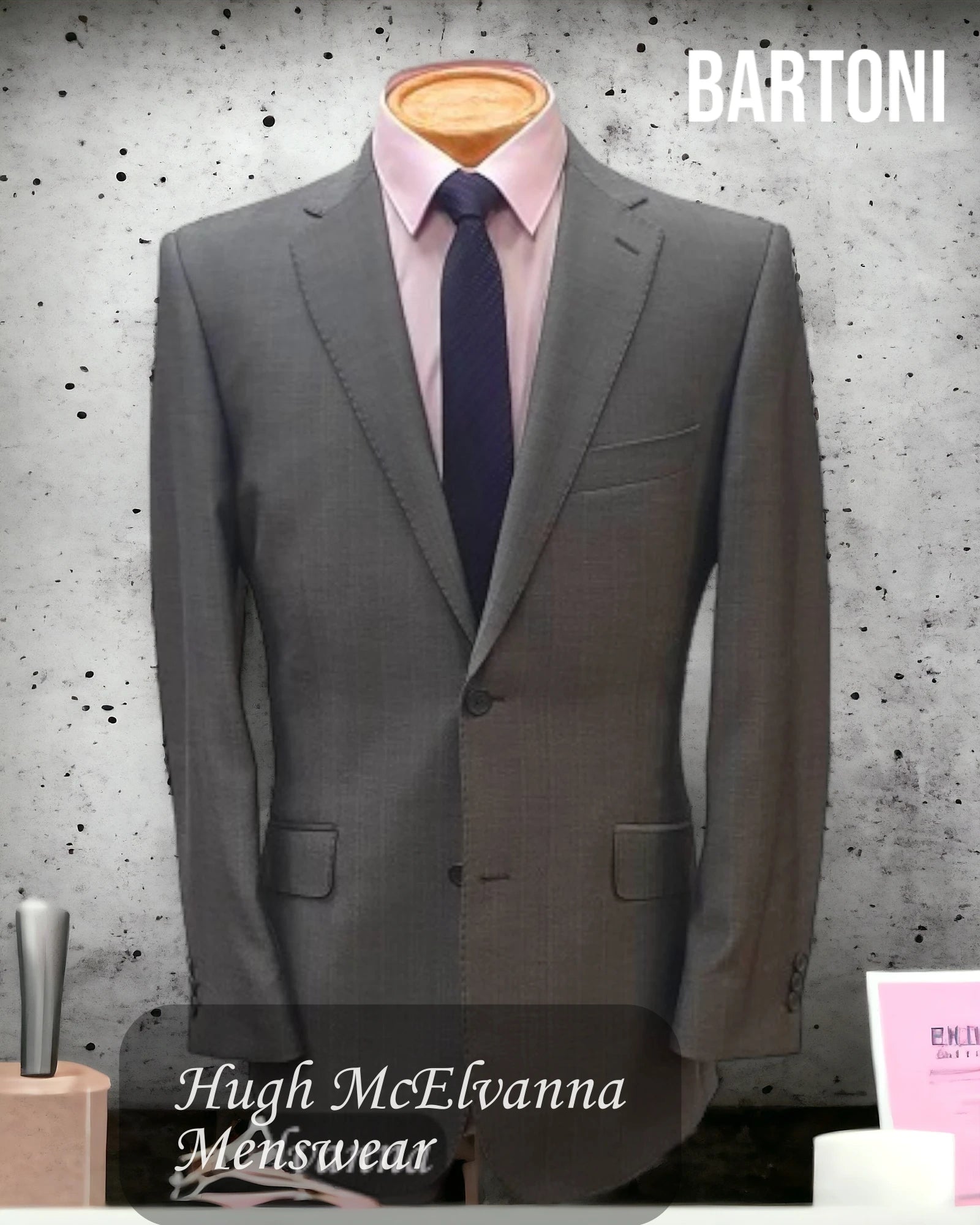 Bartoni 'McKenzie' Grey 2 Piece Suit Style 4680 - Hugh McElvanna Menswear 