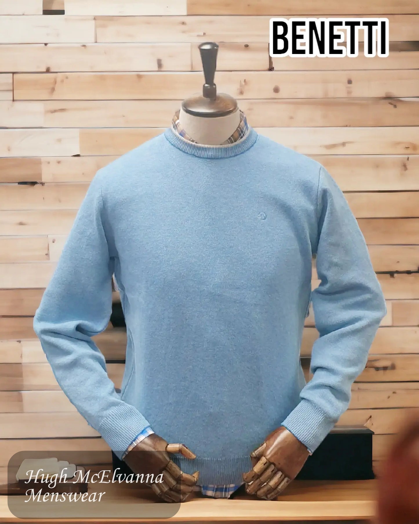 Benetti Blue 'GALE' Round Neck Pullover