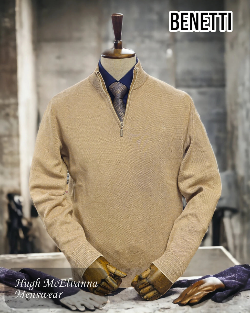 Benetti GALE Sand Quarter Zip