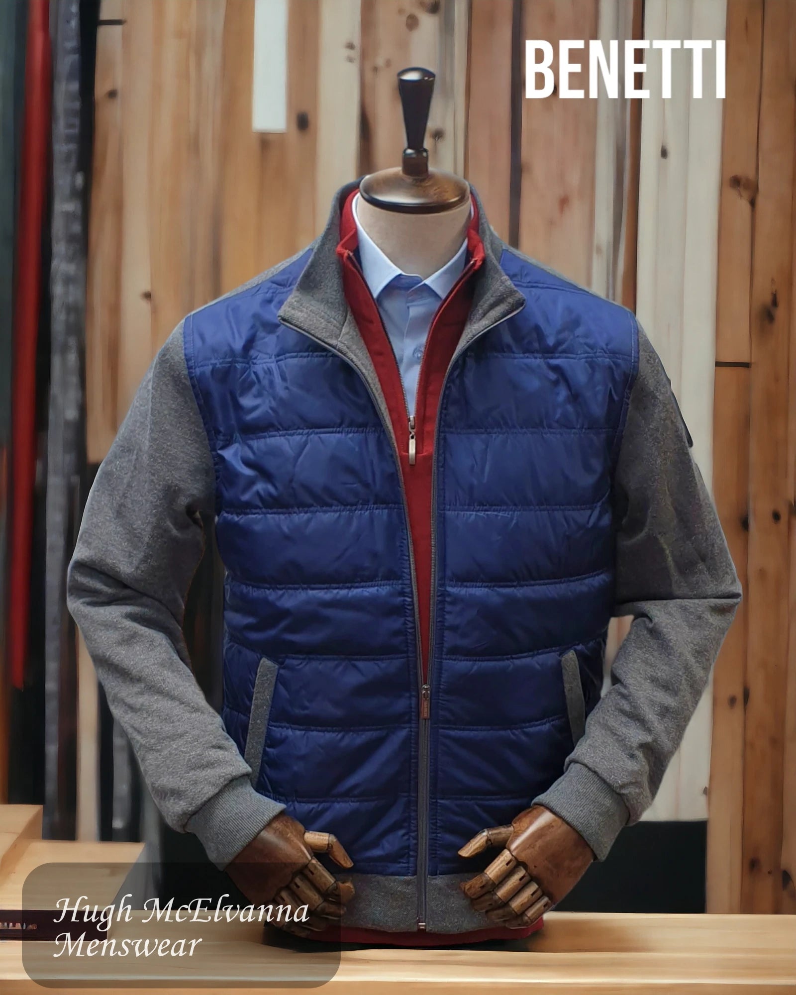 Men's Casual 'HARVEY' Royal Blue Jacket by Benetti - Hugh McElvanna Menswear 