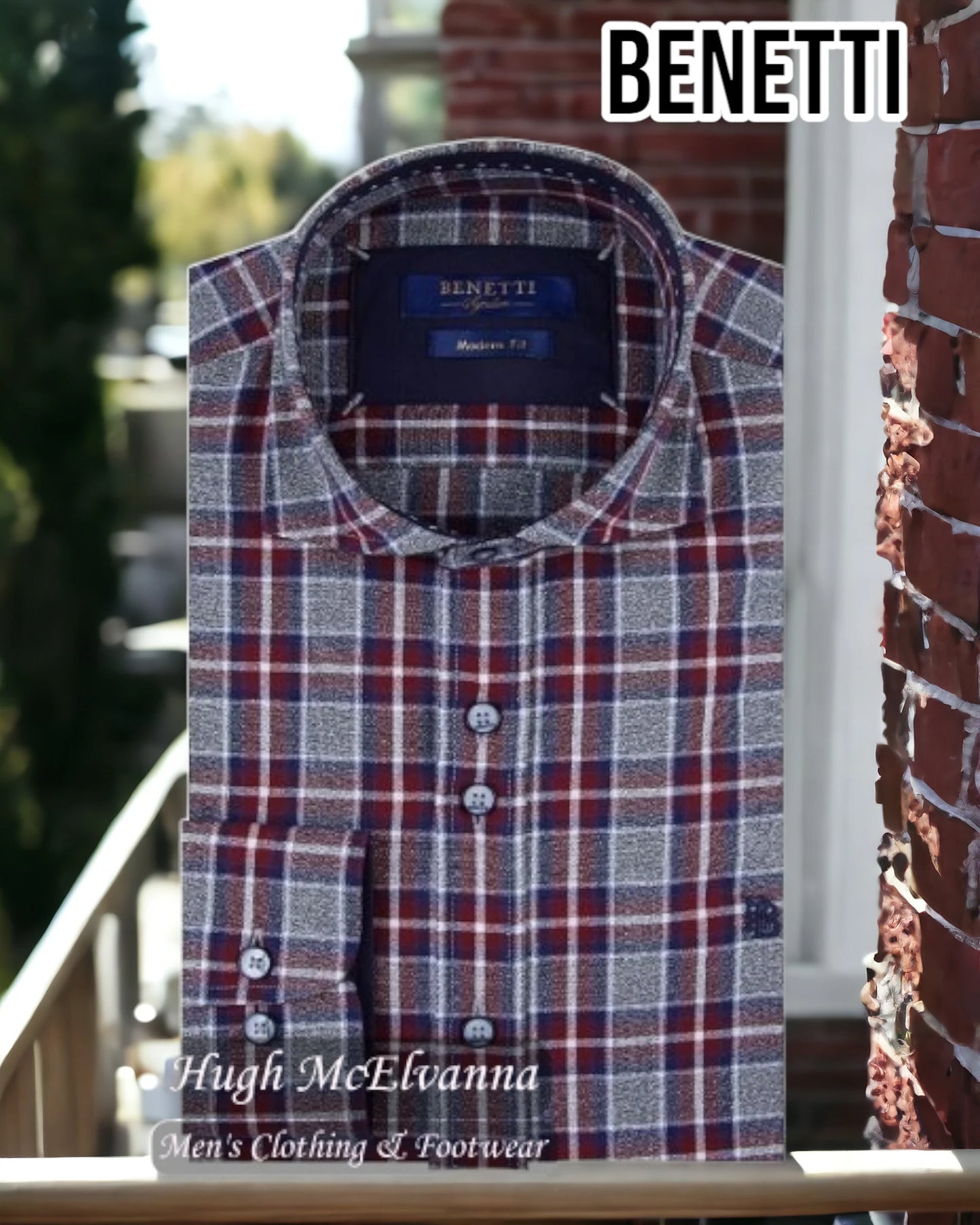 Benetti Wine Long Sleeve Shirt - TANNER