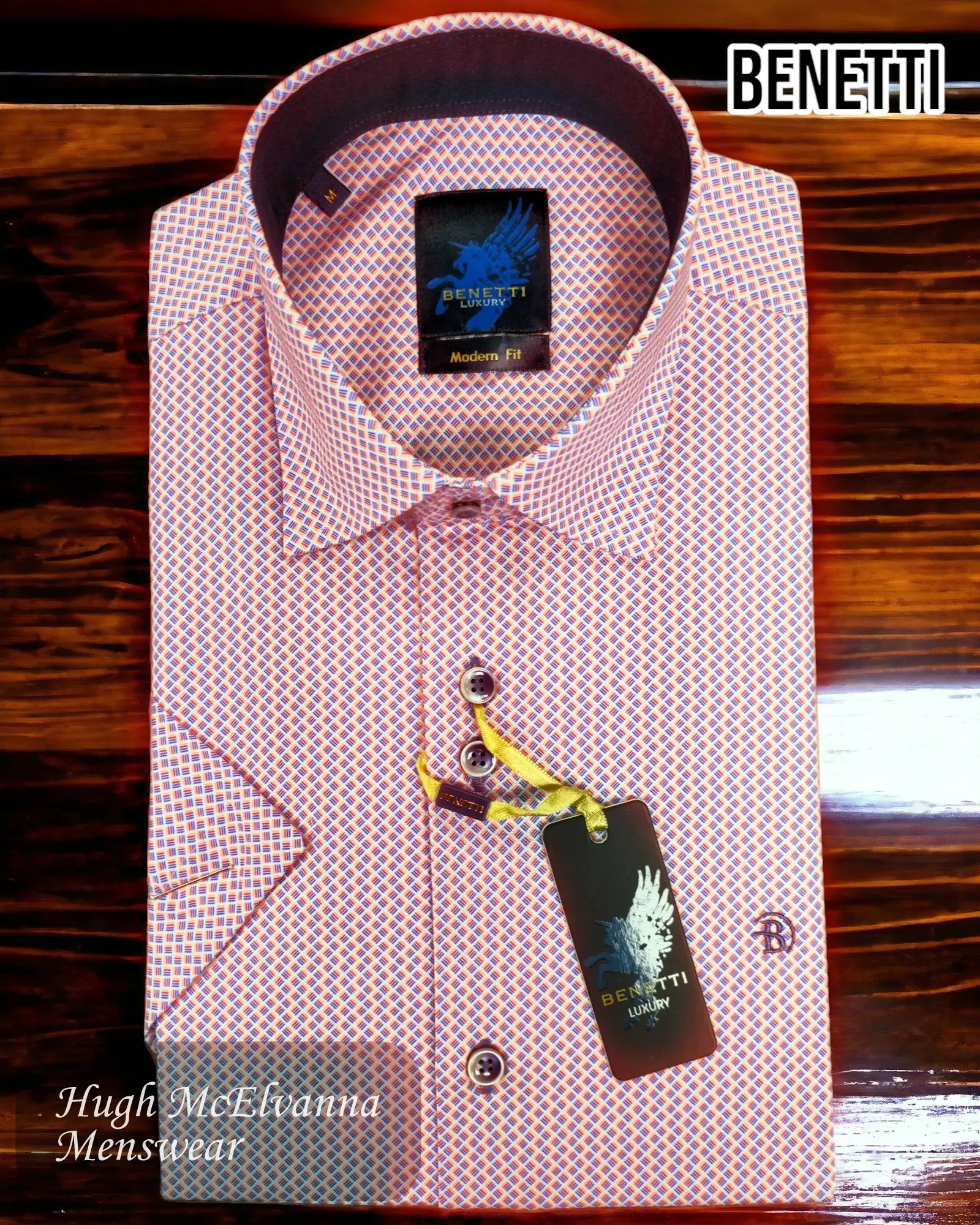 Benetti LUKE ROSE Short Sleeve Shirt - Hugh McElvanna Menswear 