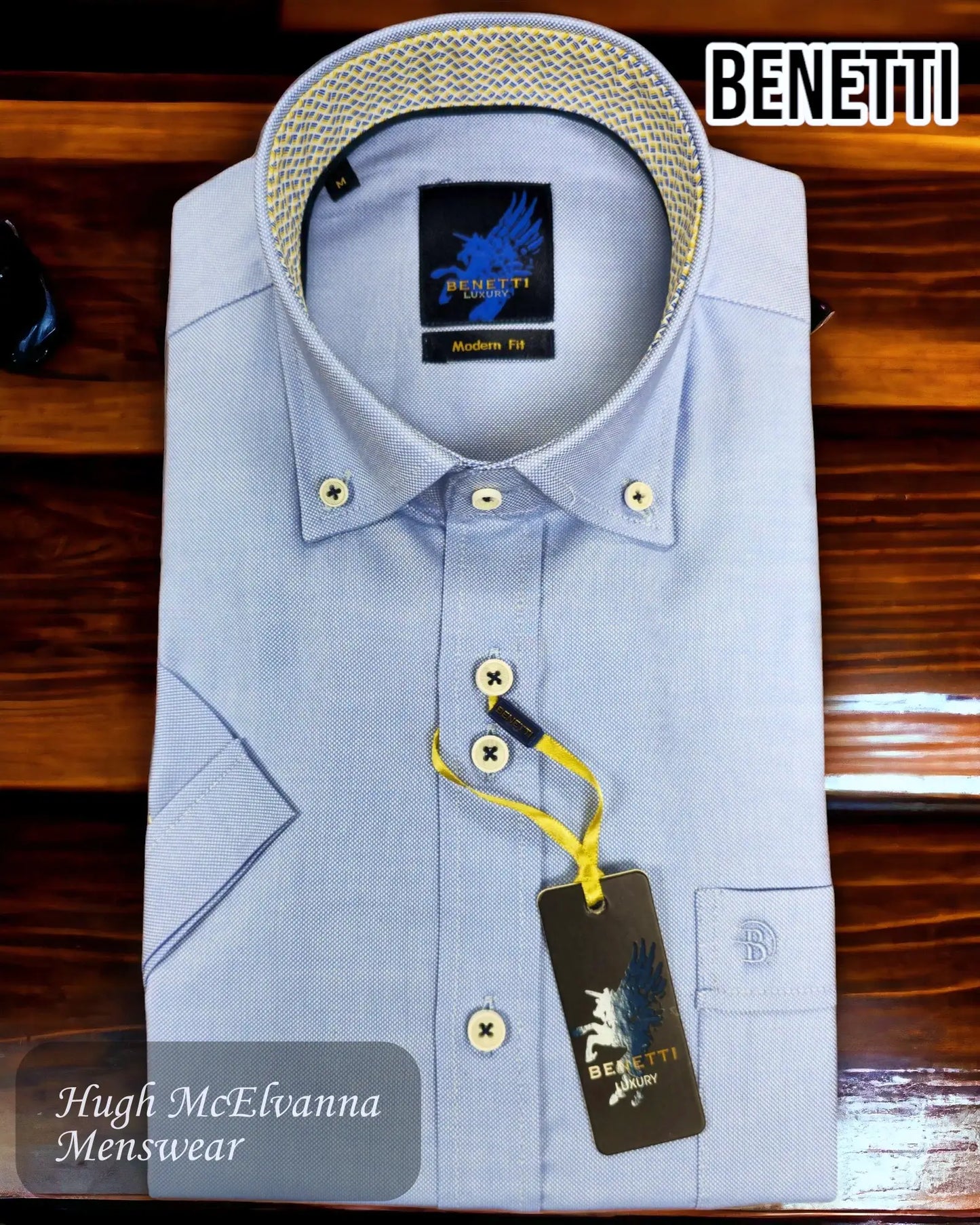 Benetti NOAH Blue Short Sleeve Shirt