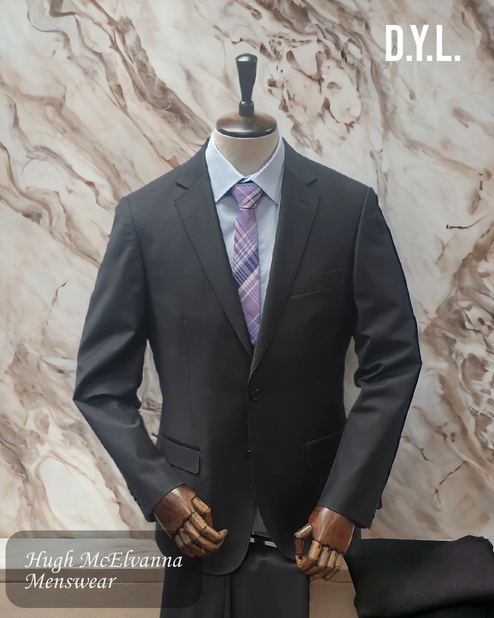 Men's Fashion Black 2Pc Suit by D.Y.L deversi young line Style: 42824 - Hugh McElvanna Menswear 