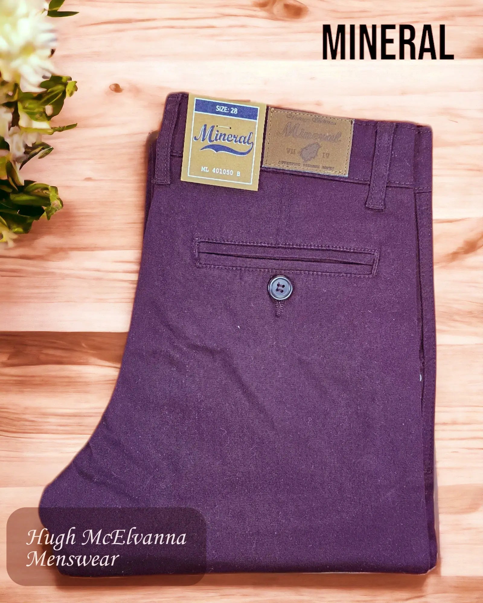 Mineral Boy's Burgundy Chino Trouser Style: JAKE - Hugh McElvanna Menswear 