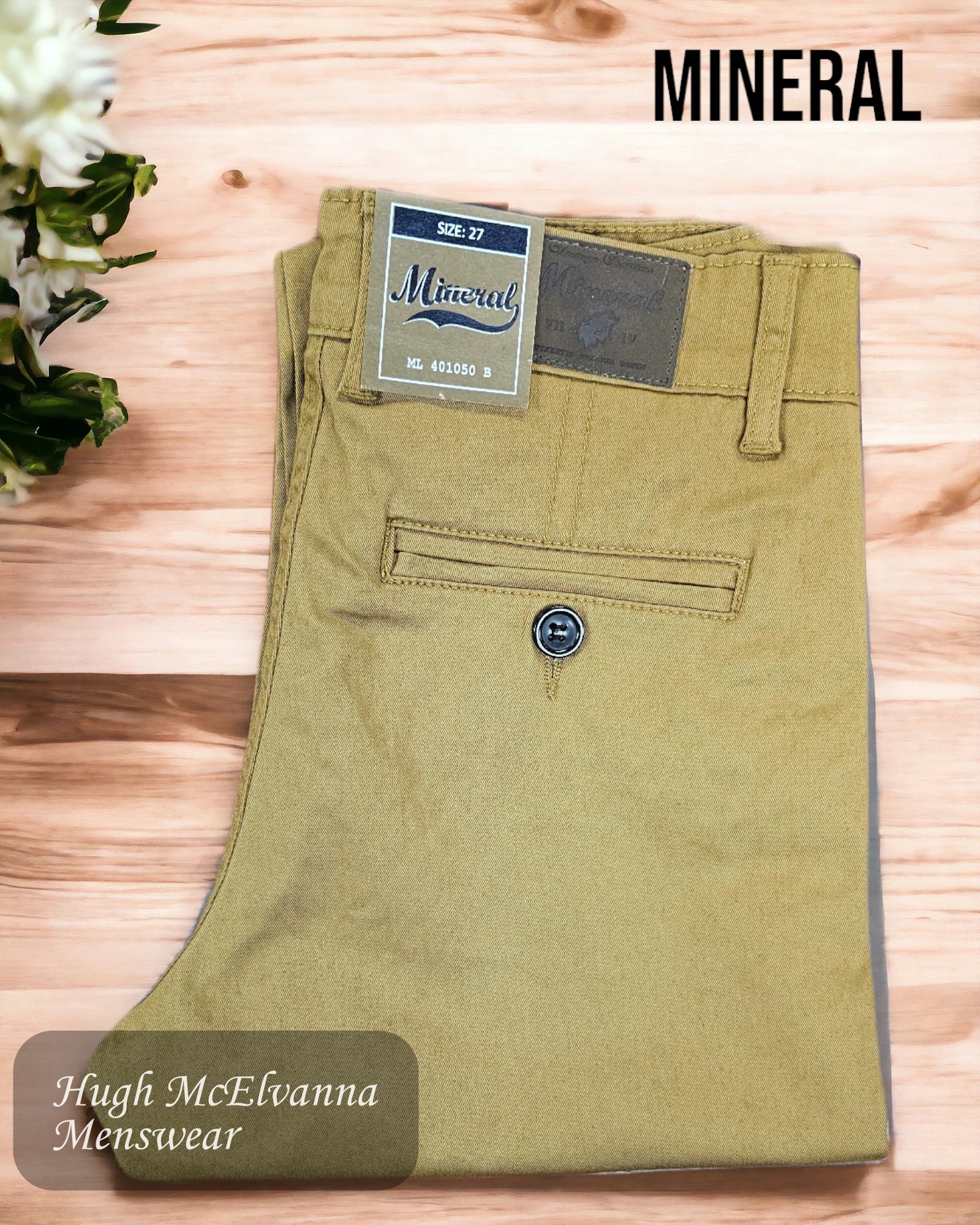 Mineral Boy's Tobacco Chino Trouser Style: JAKE - Hugh McElvanna Menswear 