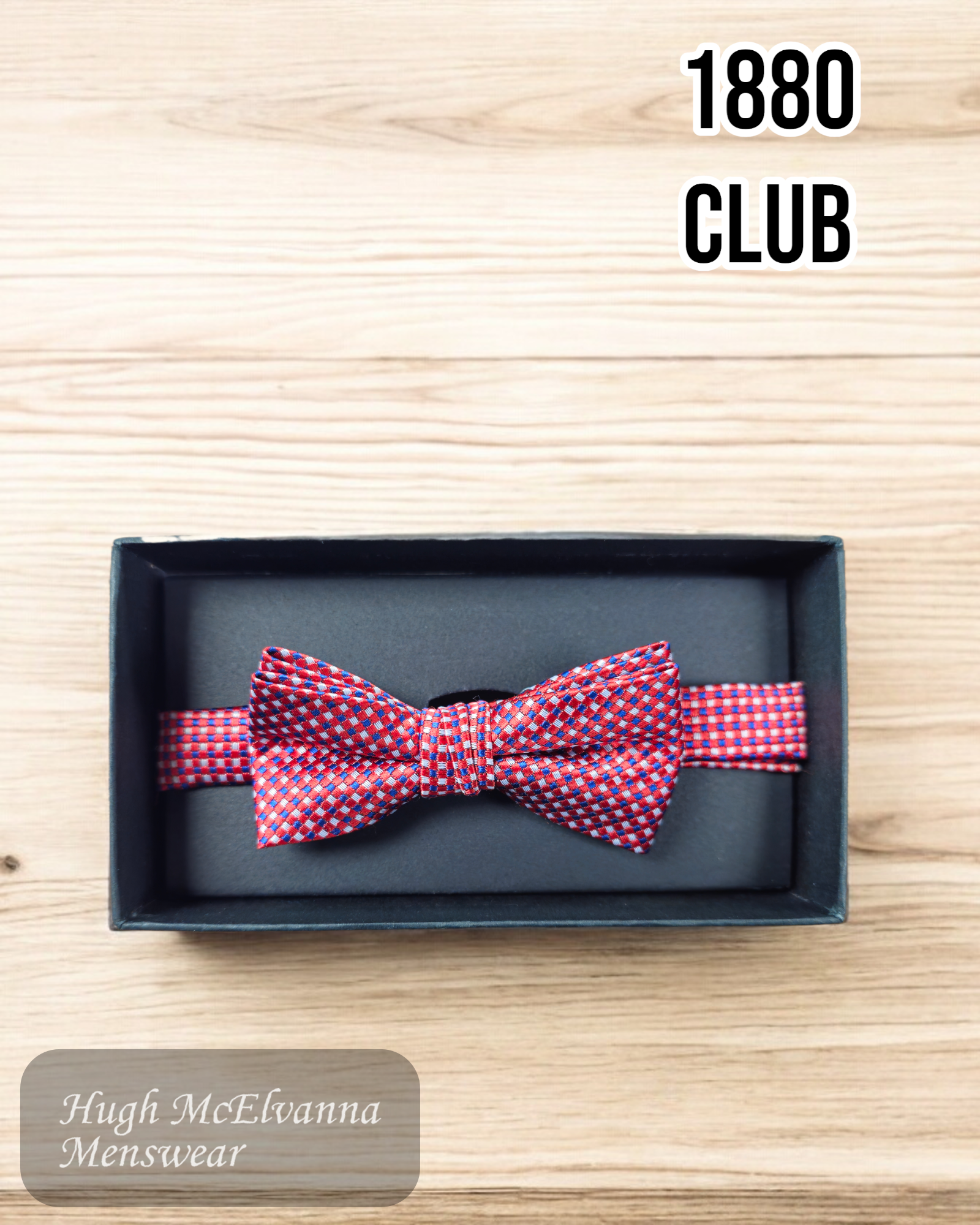 1880 Club Boys Red Bow Tie - WB4686-65 - Hugh McElvanna Menswear 