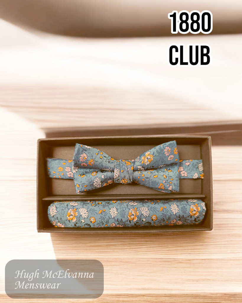 Boys 1880 Club grey bow tie set style WBP4774-28
