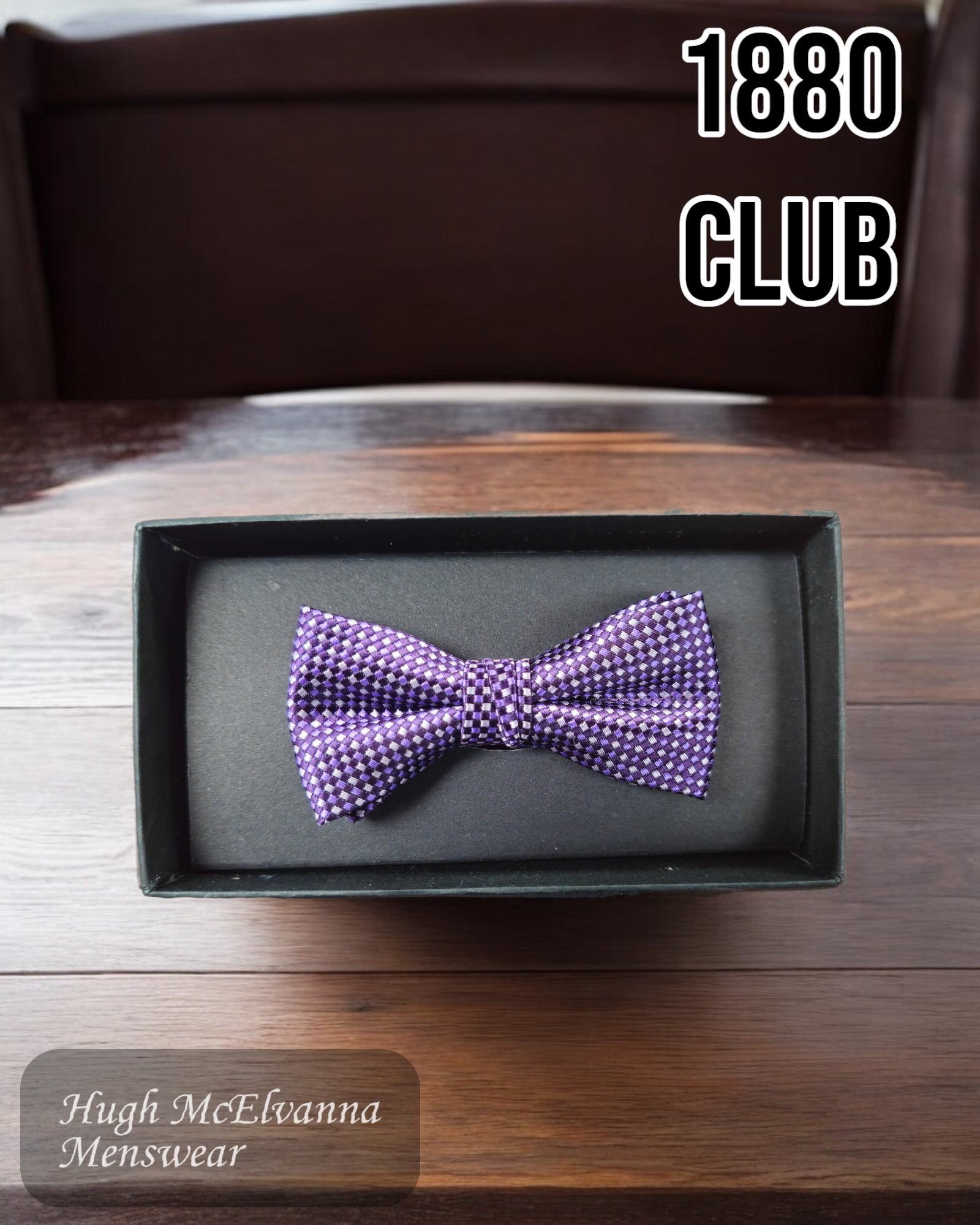 1880 Club Boys Purple Bow Tie - WB4686-75 - Hugh McElvanna Menswear 