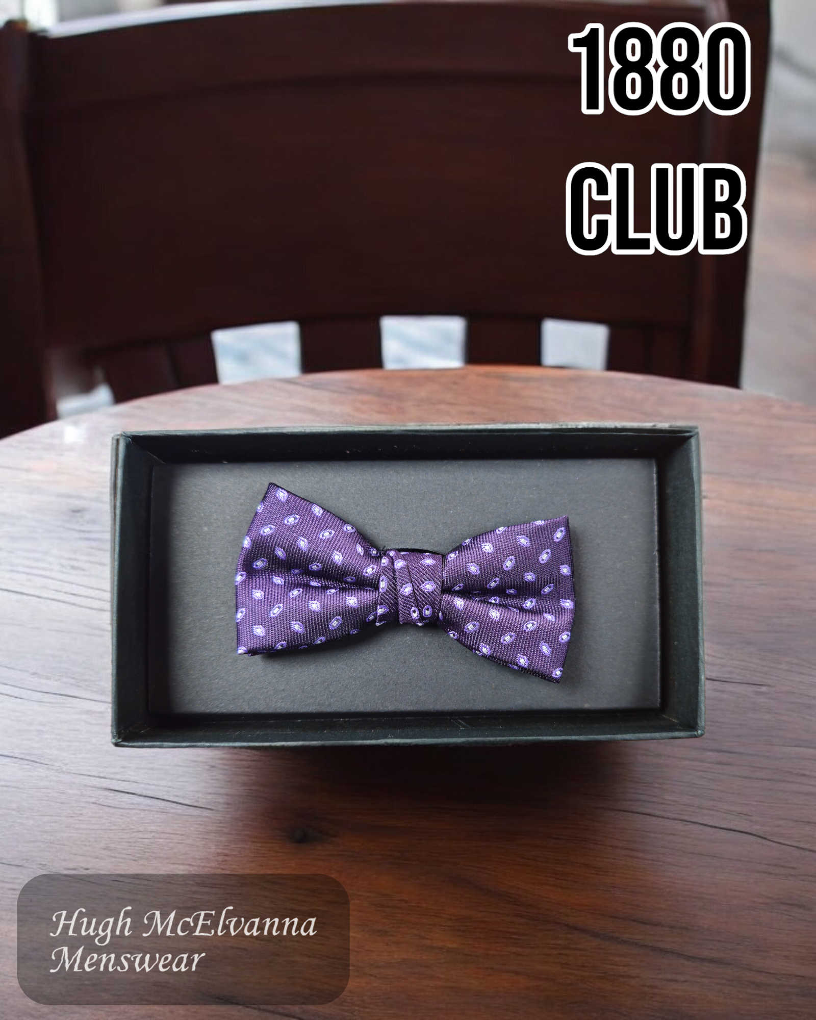 1880 Club Boys Purple Bow Tie - WB4970-74 - Hugh McElvanna Menswear 