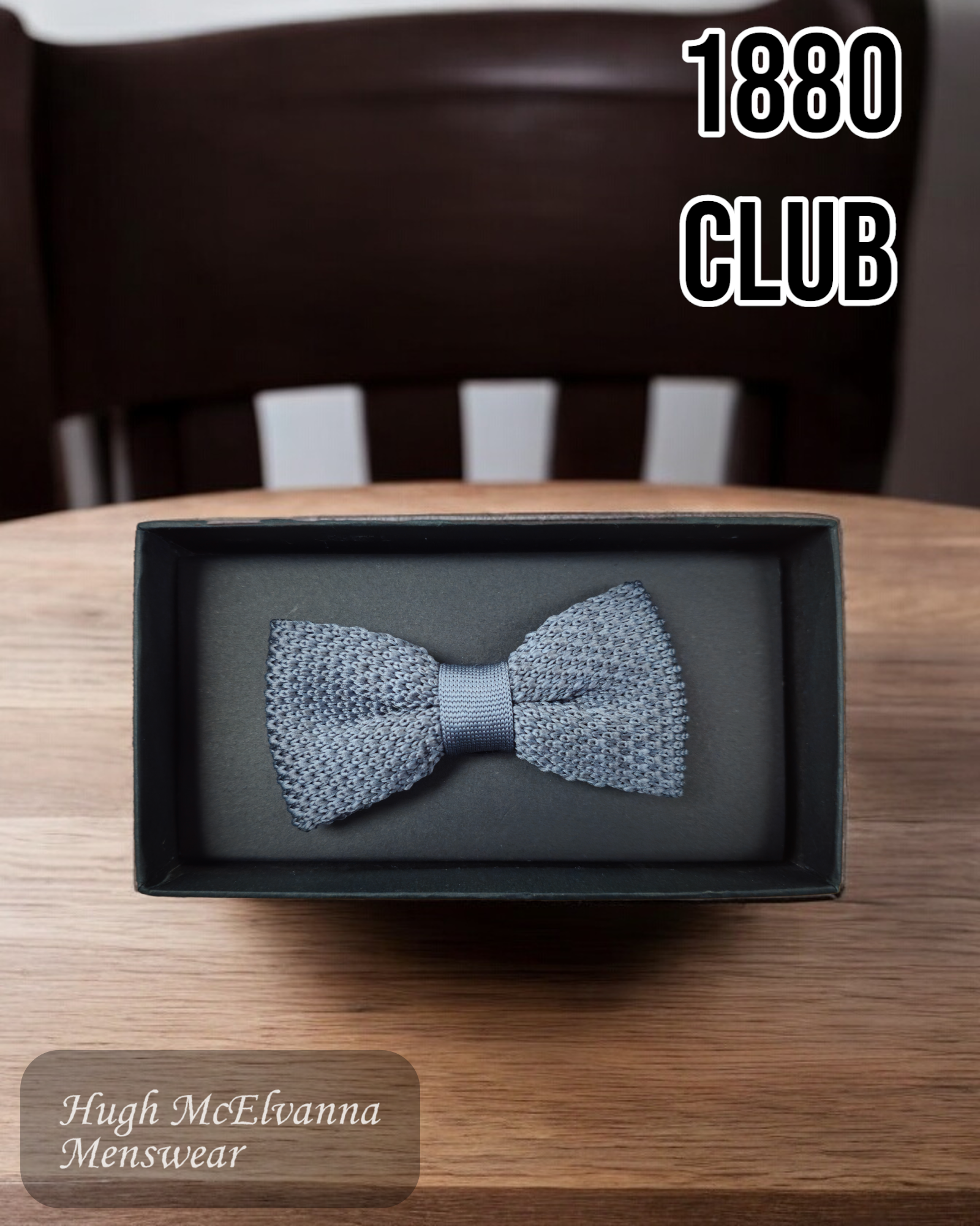 1880 Club Boys Grey Bow Tie - WB4917-06 - Hugh McElvanna Menswear 