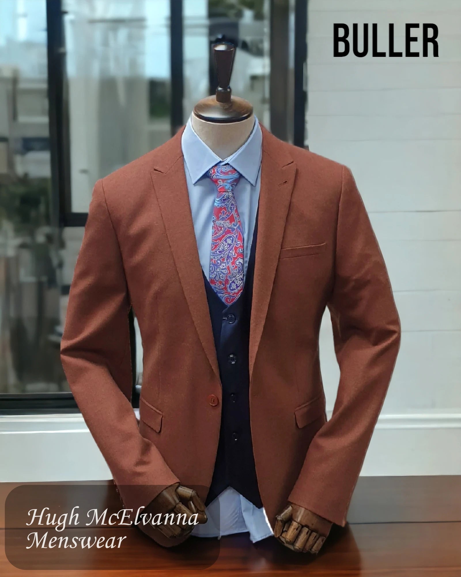 Buller Mens Rust Fashion Blazer Style: 8014 - Hugh McElvanna Menswear 