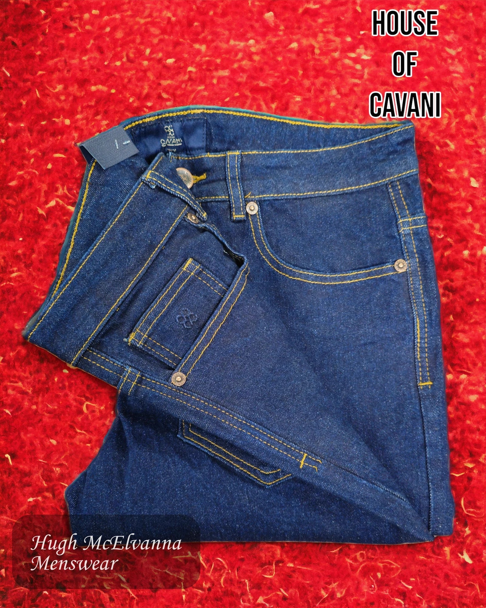 Straight Leg DARK WASH Stretch Jeans by House Of Cavani Style: MILANO - Hugh McElvanna Menswear 