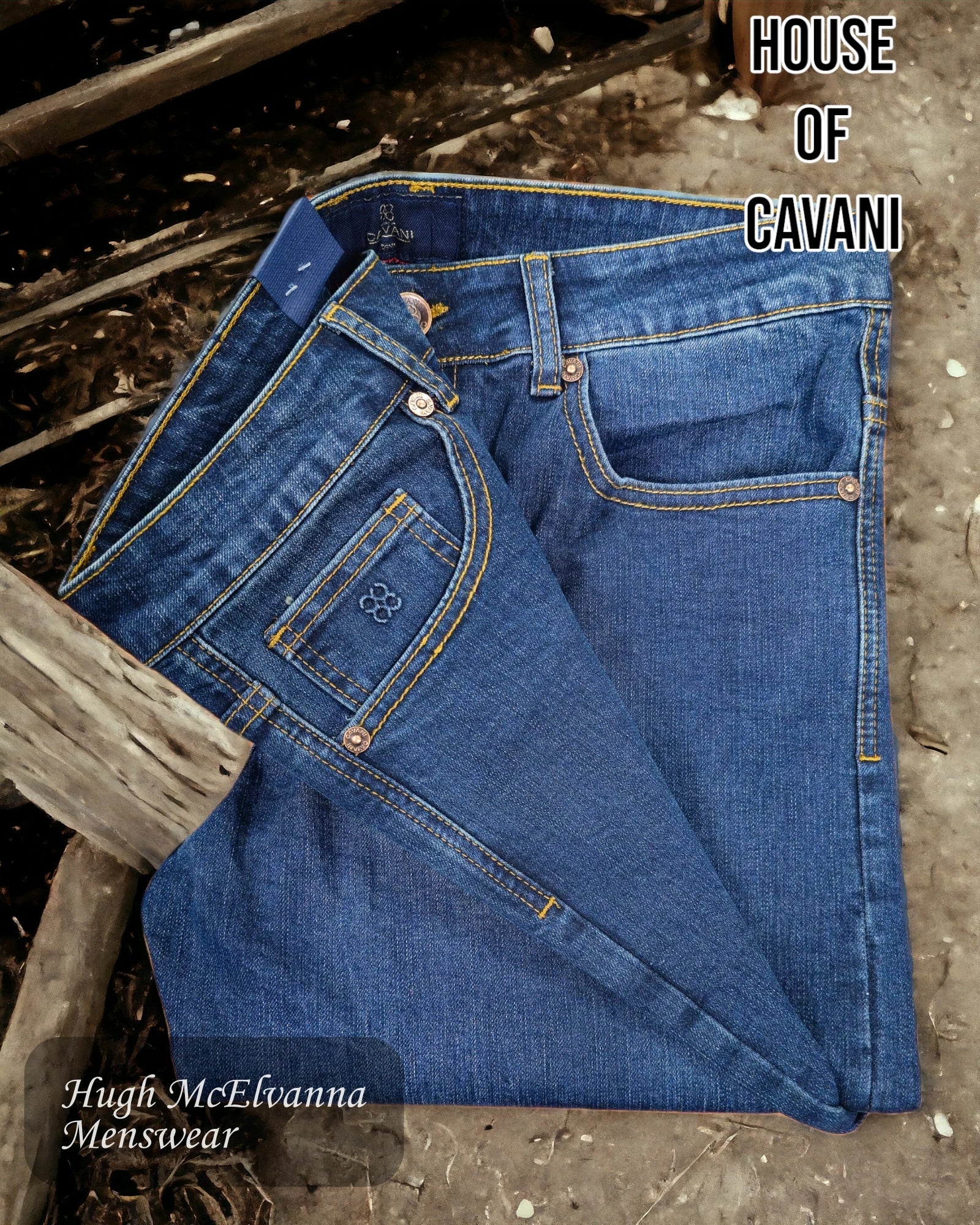 Milano STONEWASHED Stretch Jean by House Of Cavani - Hugh McElvanna Menswear 