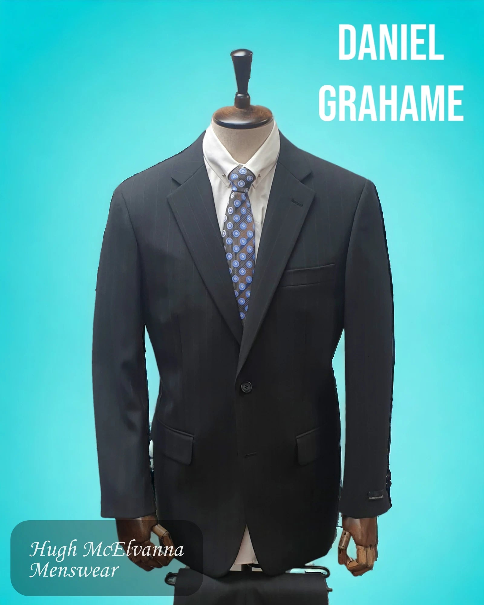 Daniel Grahame® 2Pc Black Suit 22142/00 - Hugh McElvanna Menswear 