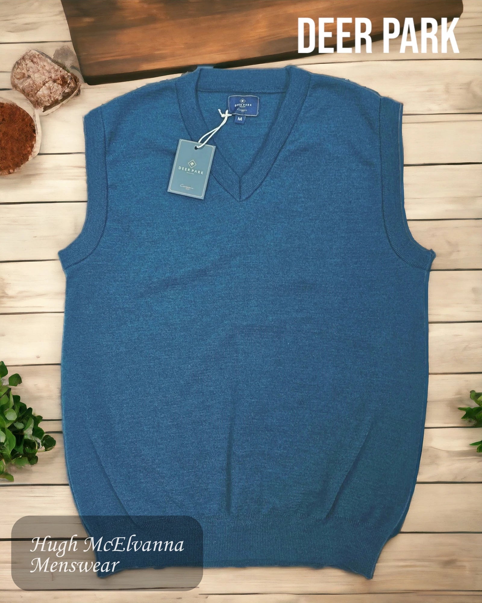 Mens Pacific Sleeveless Jumper by Deer Park - Hugh McElvanna Menswear 