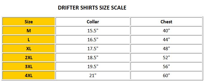 Drifter Shirt Size Guide