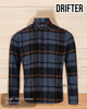 DG's Drifter Overshirt – Men's Casual Shirt in Blue Check 14691/27