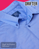 Drifter Blue Plain Long Shirt - 14633/24 Close Up