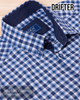 DG's Drifter Blue Check Shirt - 14656/22 Close up