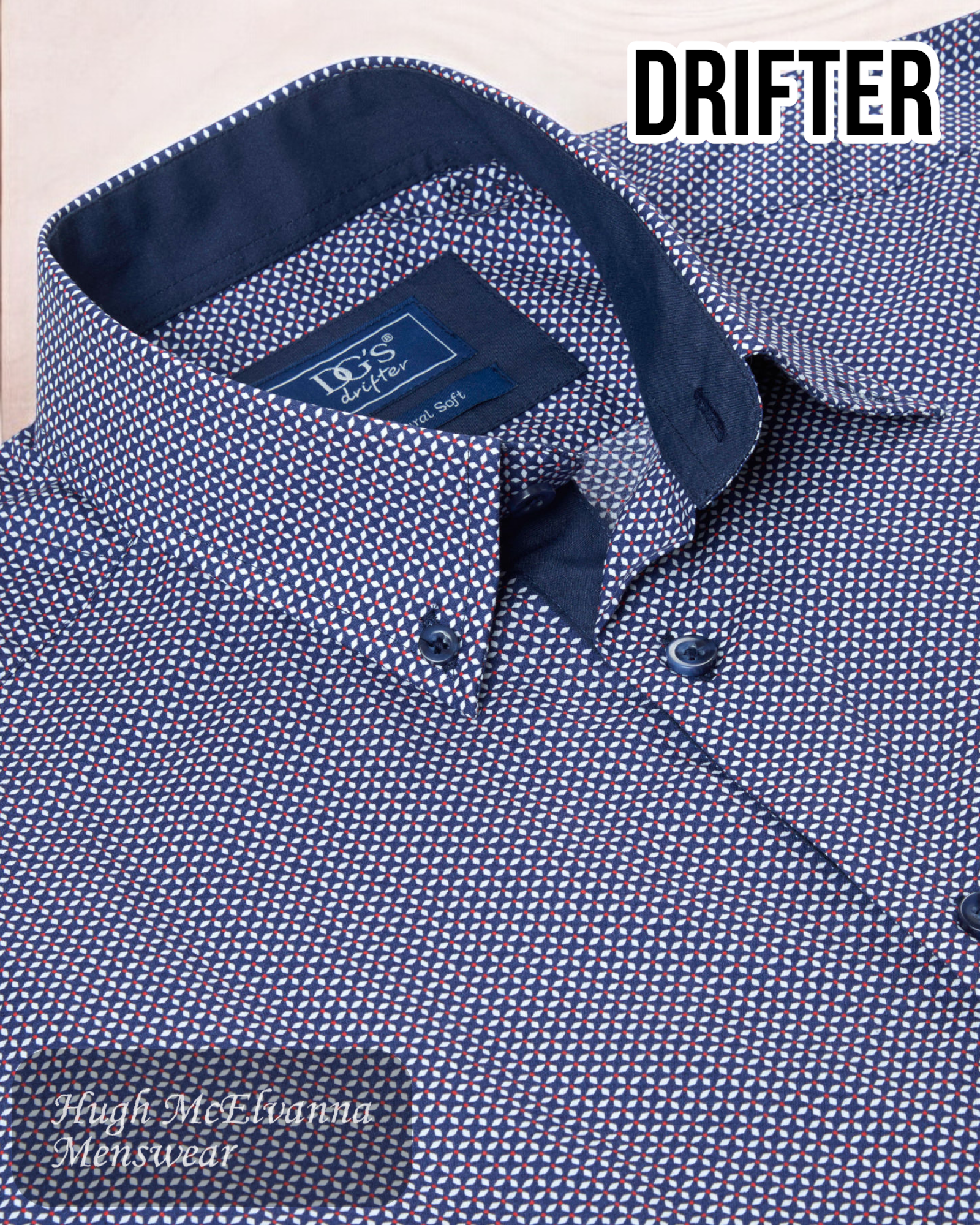 Drifter Navy Casual Shirt - 14747/78