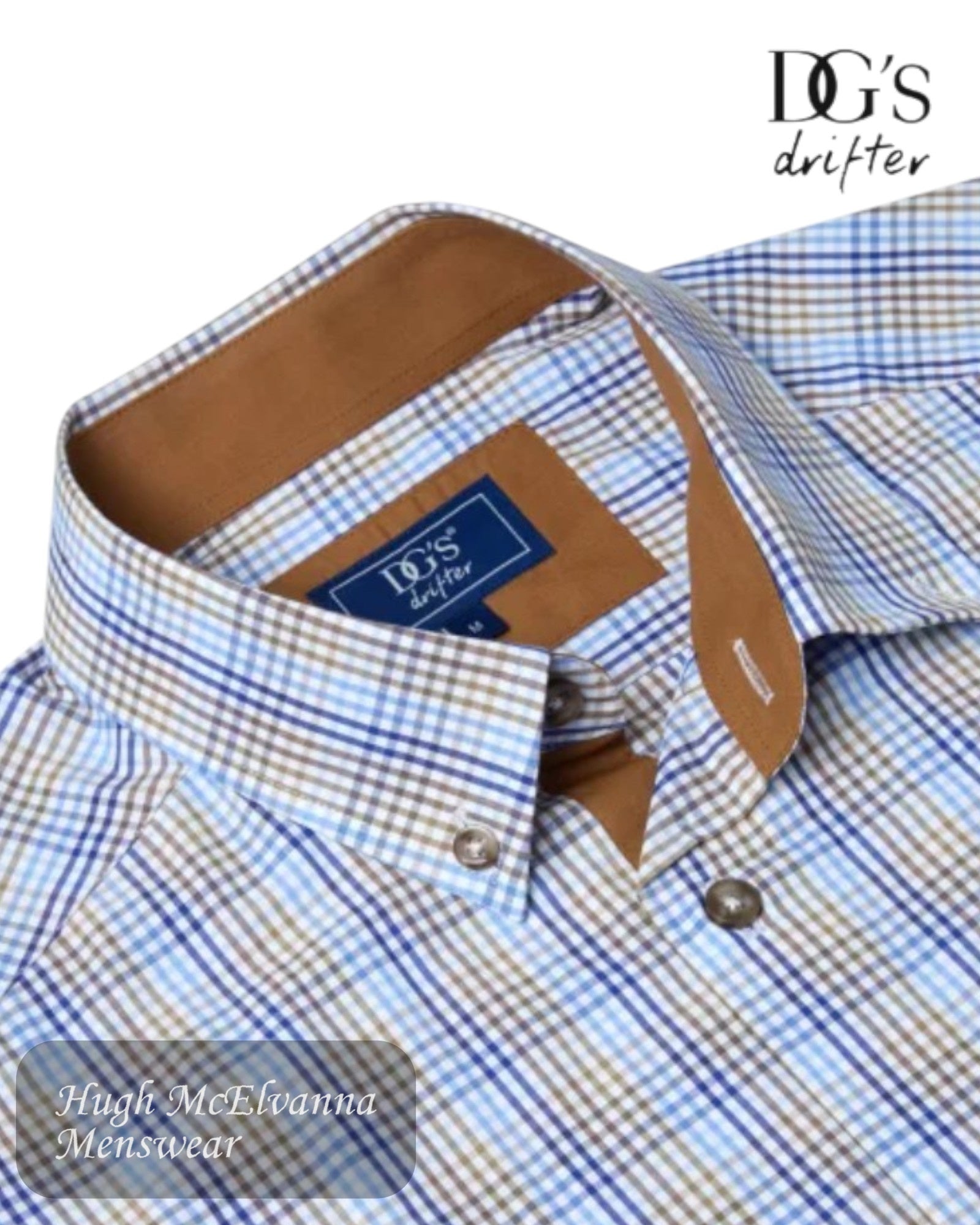 Crafted from cotton-rich check fabric, this short-sleeve shirt offers exceptional comfort and breathability, making it ideal for all-day wear.