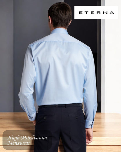 ETERNA Blue COMFORT FIT Shirt - 8819 10 E15V - Back detail