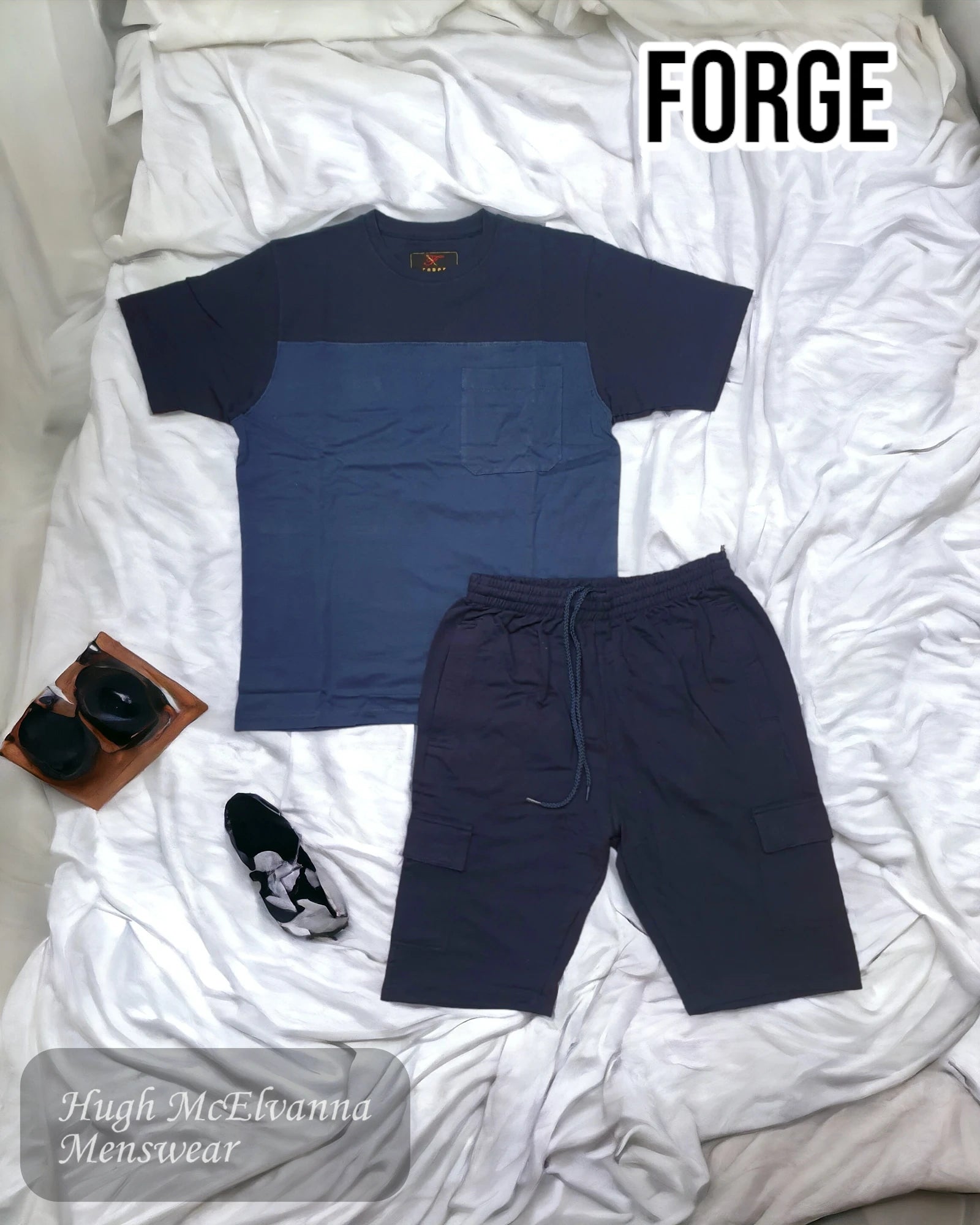 Forge Navy Short Lounge Set - F813