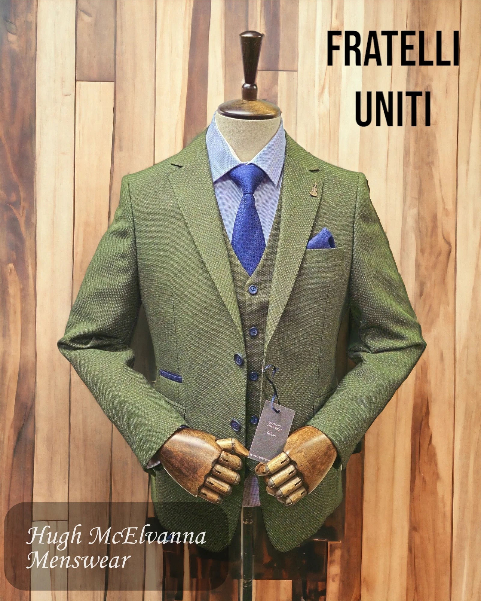 Mens OLIVE Dress Jacket by Fratelli Uniti Style: FJK1024 - Hugh McElvanna Menswear 