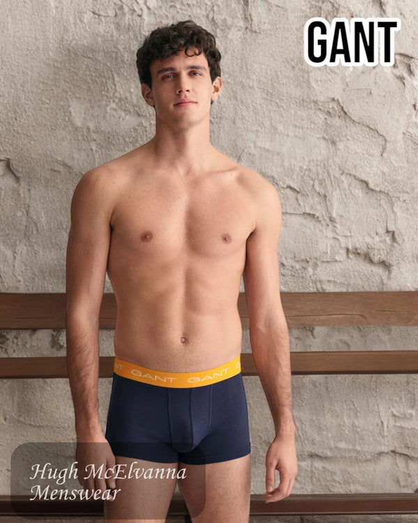 Gant boxer trunks showing the fit