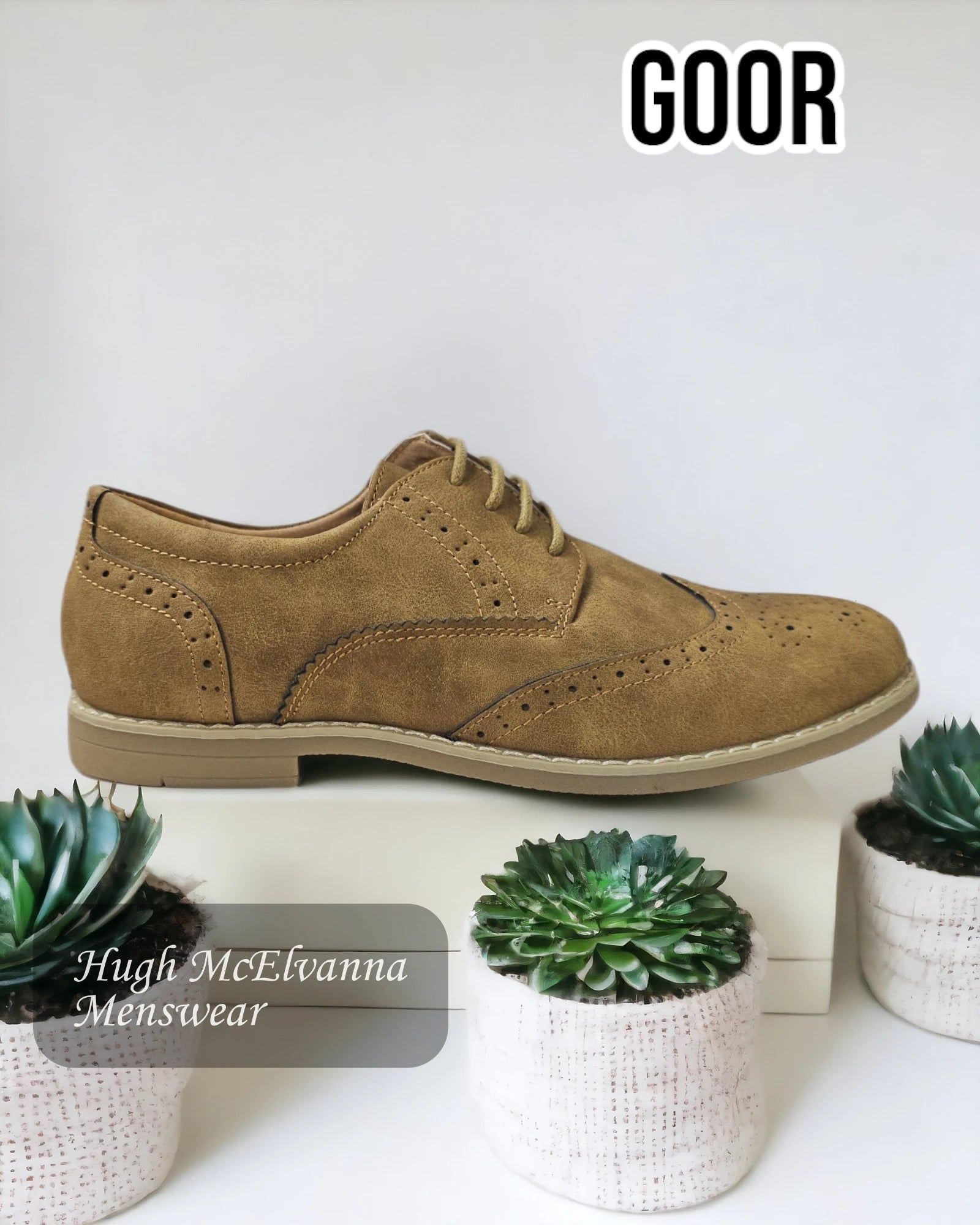 Goor 980 Beige Laced Shoe