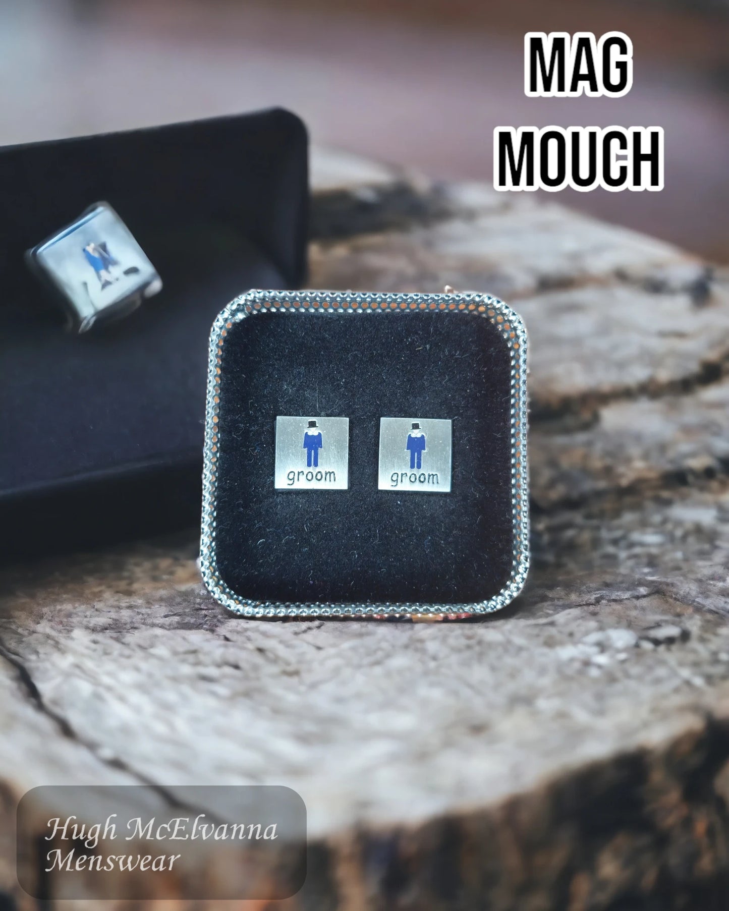 Mag Mouch Groom Wedding Cufflinks from Hugh McElvanna Menswear