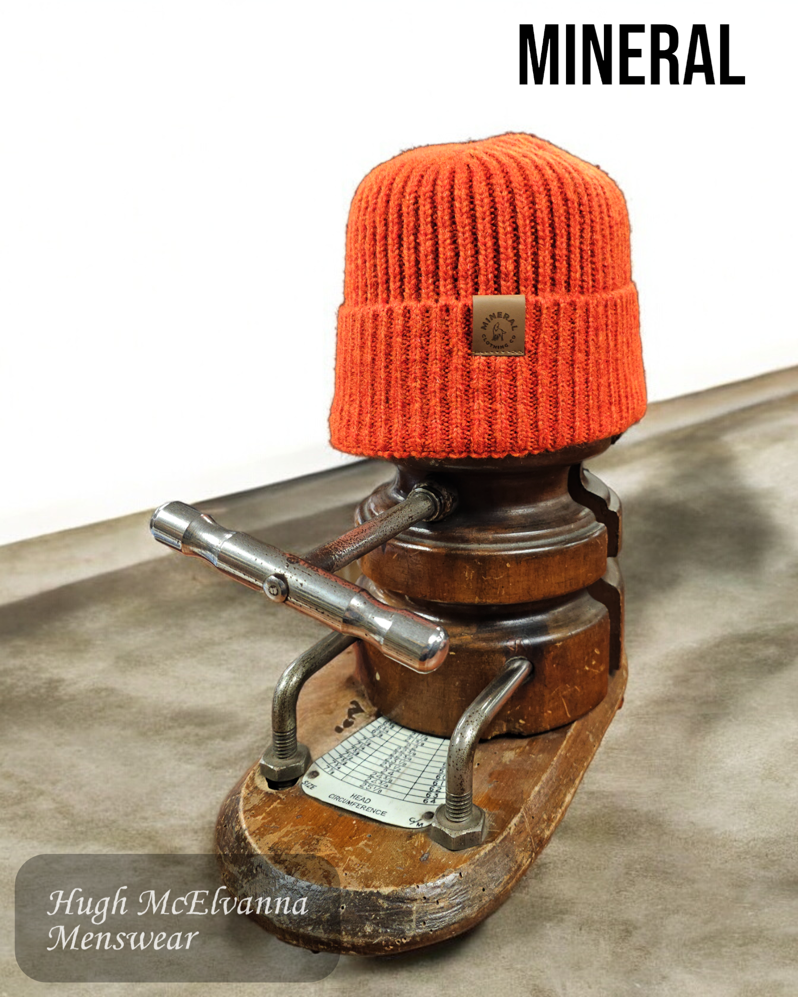 Mineral HIKER Burnt Orange Beanie - Hugh McElvanna Menswear 