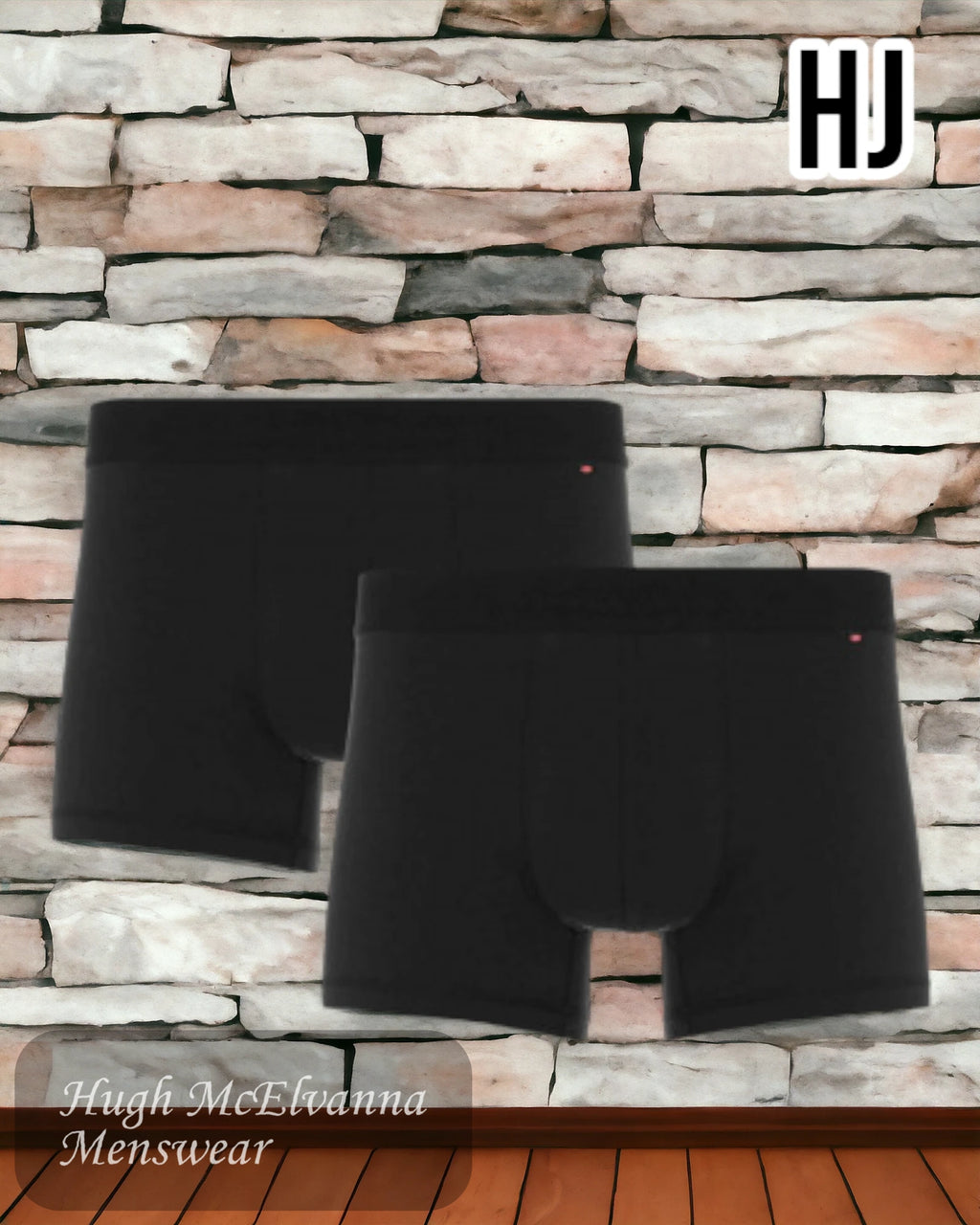 HJ Black 2Pk. Cotton Stretch Trunks - HJ2352