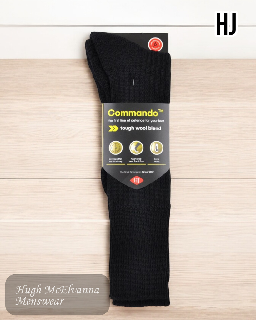 HJ Commando Black Socks