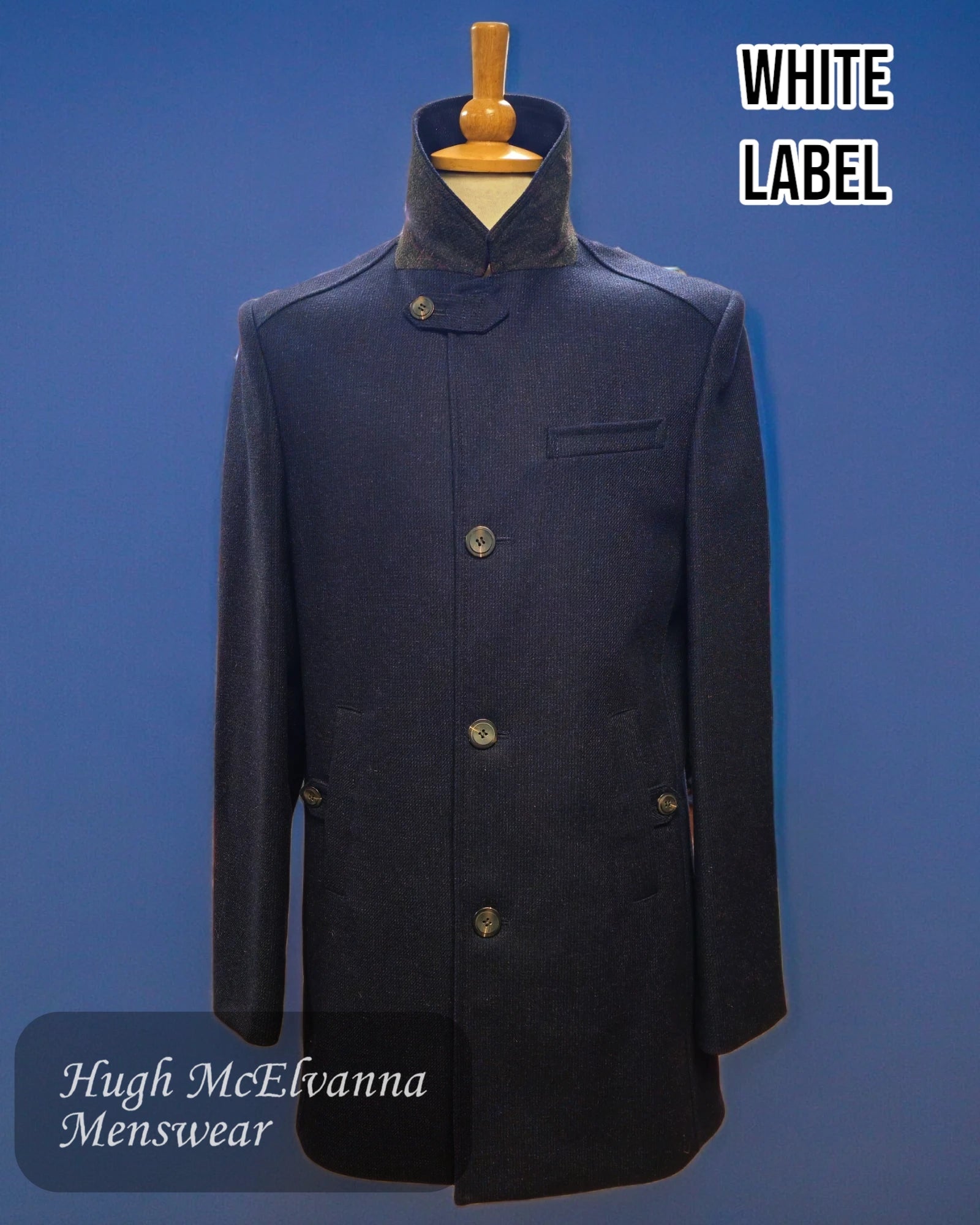 White Label HARRISON Overcoat - Hugh McElvanna Menswear 