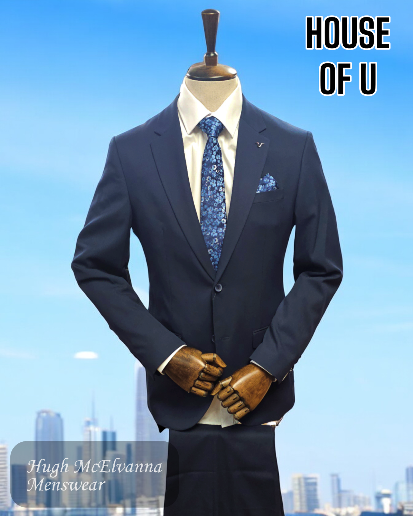 House of U Navy suit jacket MJ100