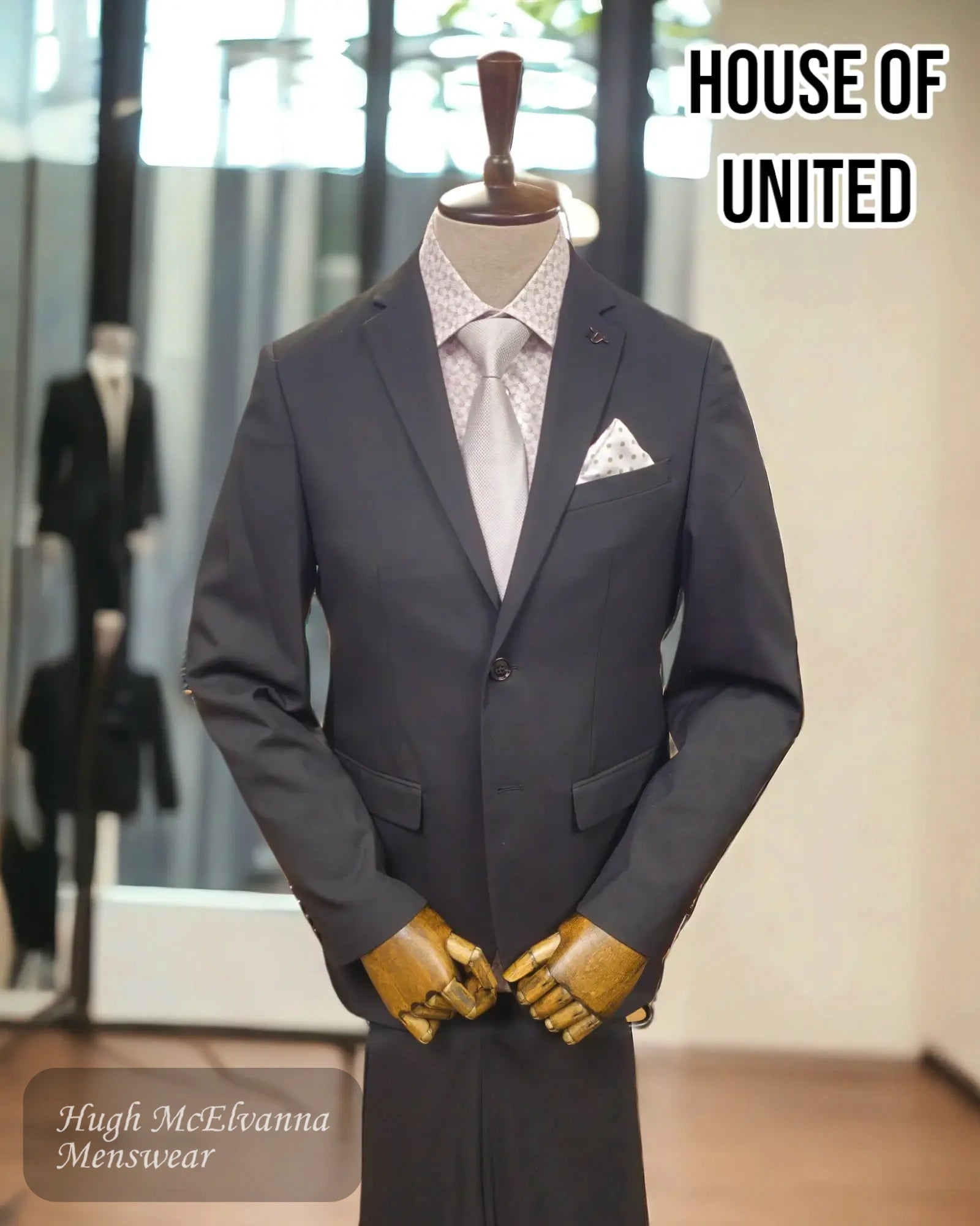 House Of United Black Suit Jacket - MJ100 from Hugh McElvanna Menswear - Hugh McElvanna Menswear 